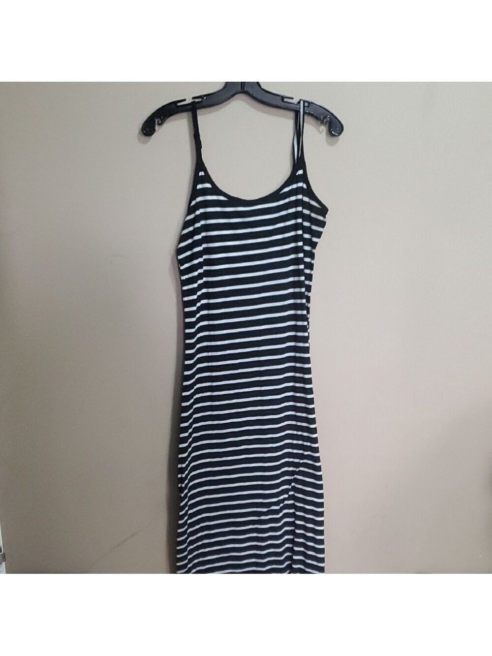 Magazine Black And White Striped Dress Size Xl